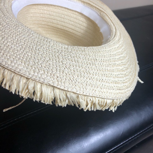 Handwoven Straw Beach Hat With Beads - Picture 6 of 6